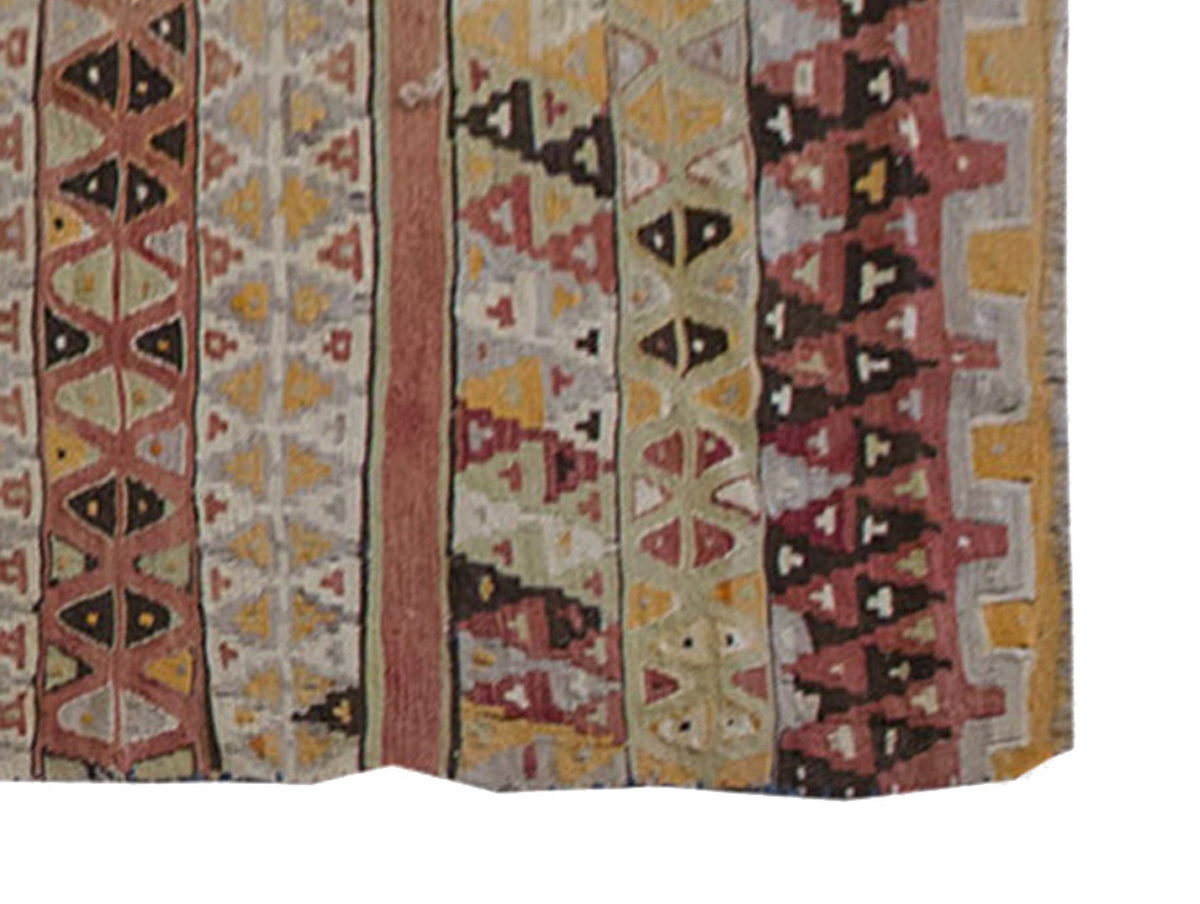 Vintage Kilim Runner Rug,Konya Kilim Runner Rug 3'2" x 10'7" feet 97 x 323 cm