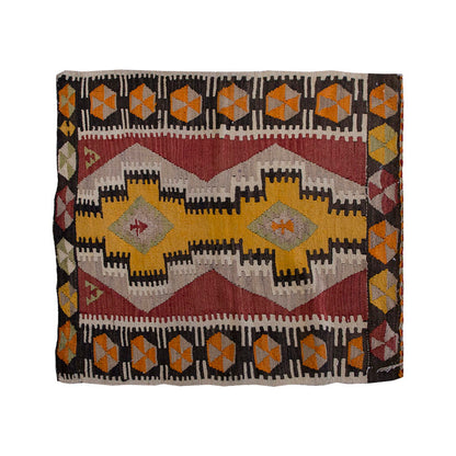 Vintage Kilim Rug,Kayseri Kilim 3'2" x 3'3" feet 97 x 100 cm