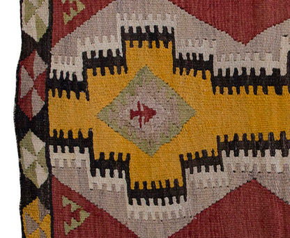 Vintage Kilim Rug,Kayseri Kilim 3'2" x 3'3" feet 97 x 100 cm