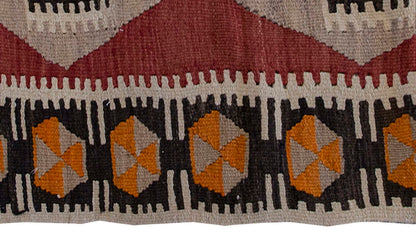 Vintage Kilim Rug,Kayseri Kilim 3'2" x 3'3" feet 97 x 100 cm