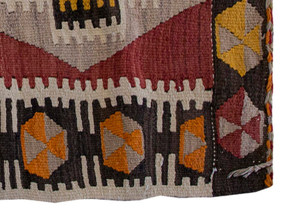 Vintage Kilim Rug,Kayseri Kilim 3'2" x 3'3" feet 97 x 100 cm