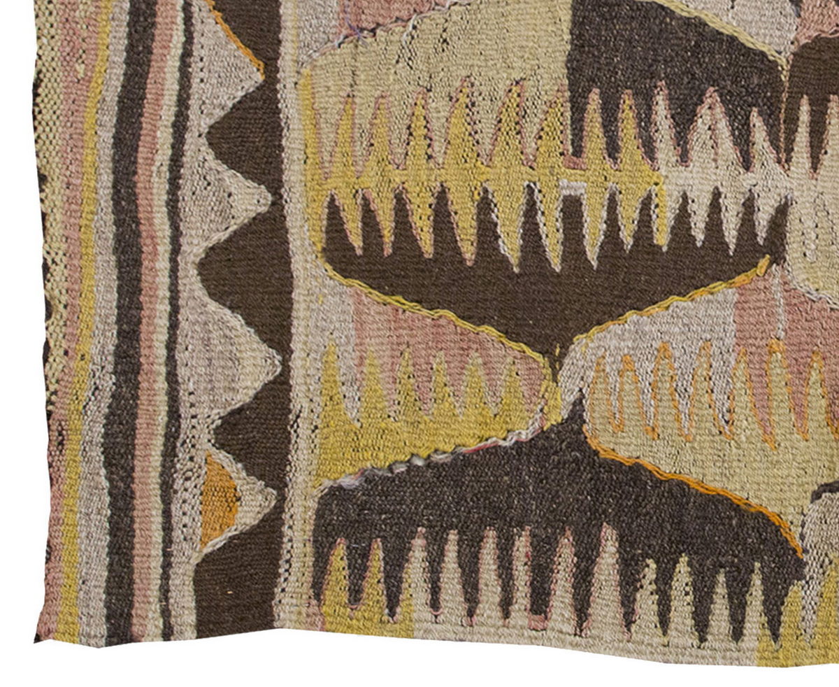Vintage Kilim Rug,Anaur Mut Kilim 3'2" x 4'4" feet 96 x 132 cm