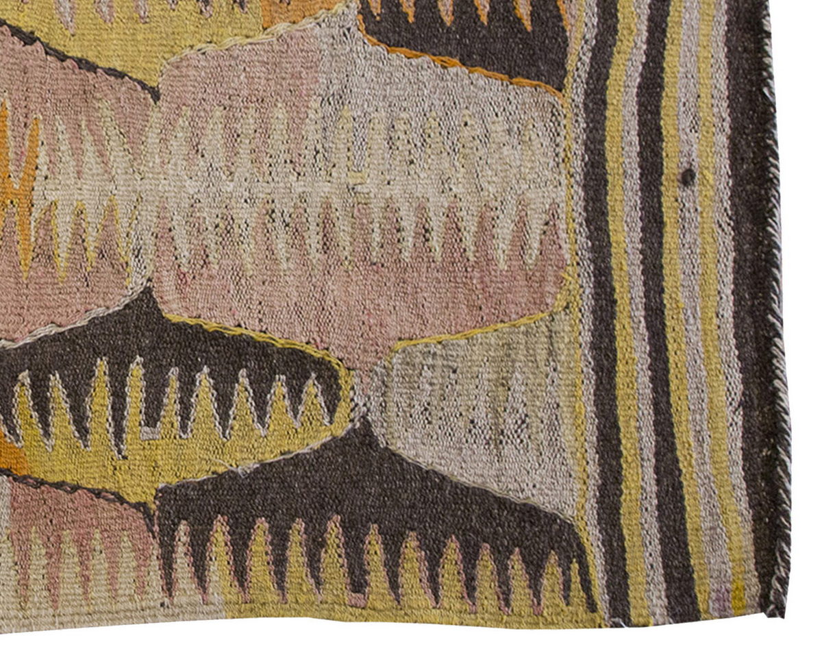 Vintage Kilim Rug,Anaur Mut Kilim 3'2" x 4'4" feet 96 x 132 cm