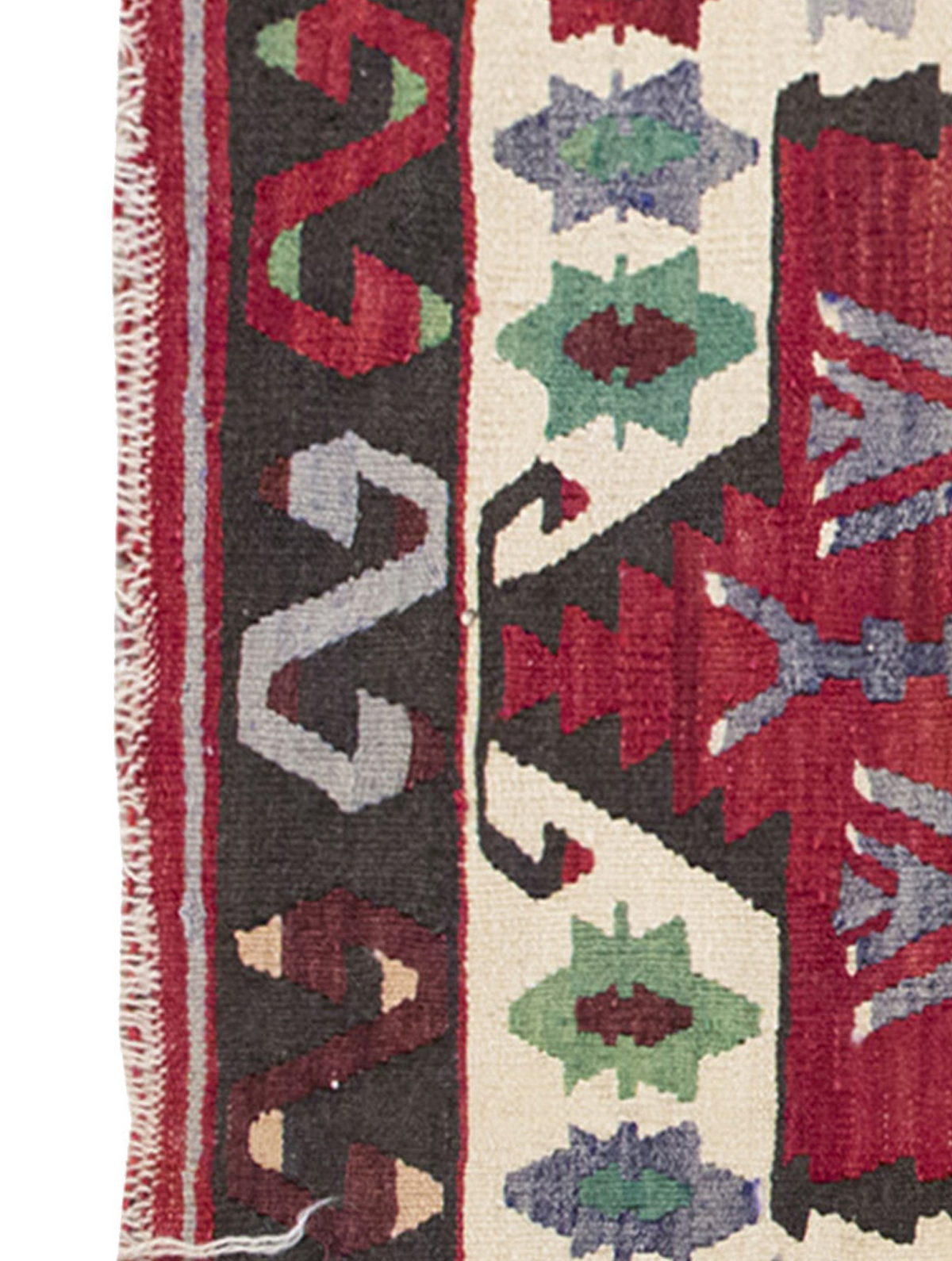 Vintage Kilim Rug,Denizli Kilim 3'2" x 4'4" feet 97 x 133 cm