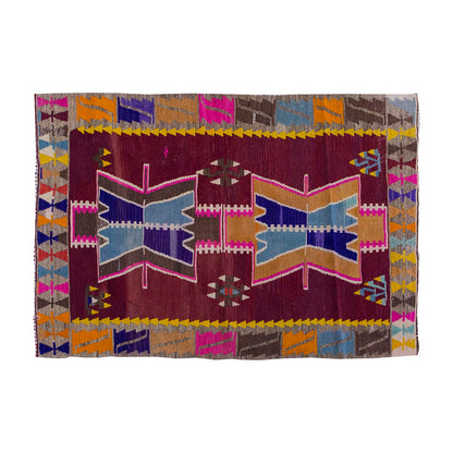 Vintage Kilim Rug,Maraş Kilim 3'2" x 4'5" feet 96 x 135 cm