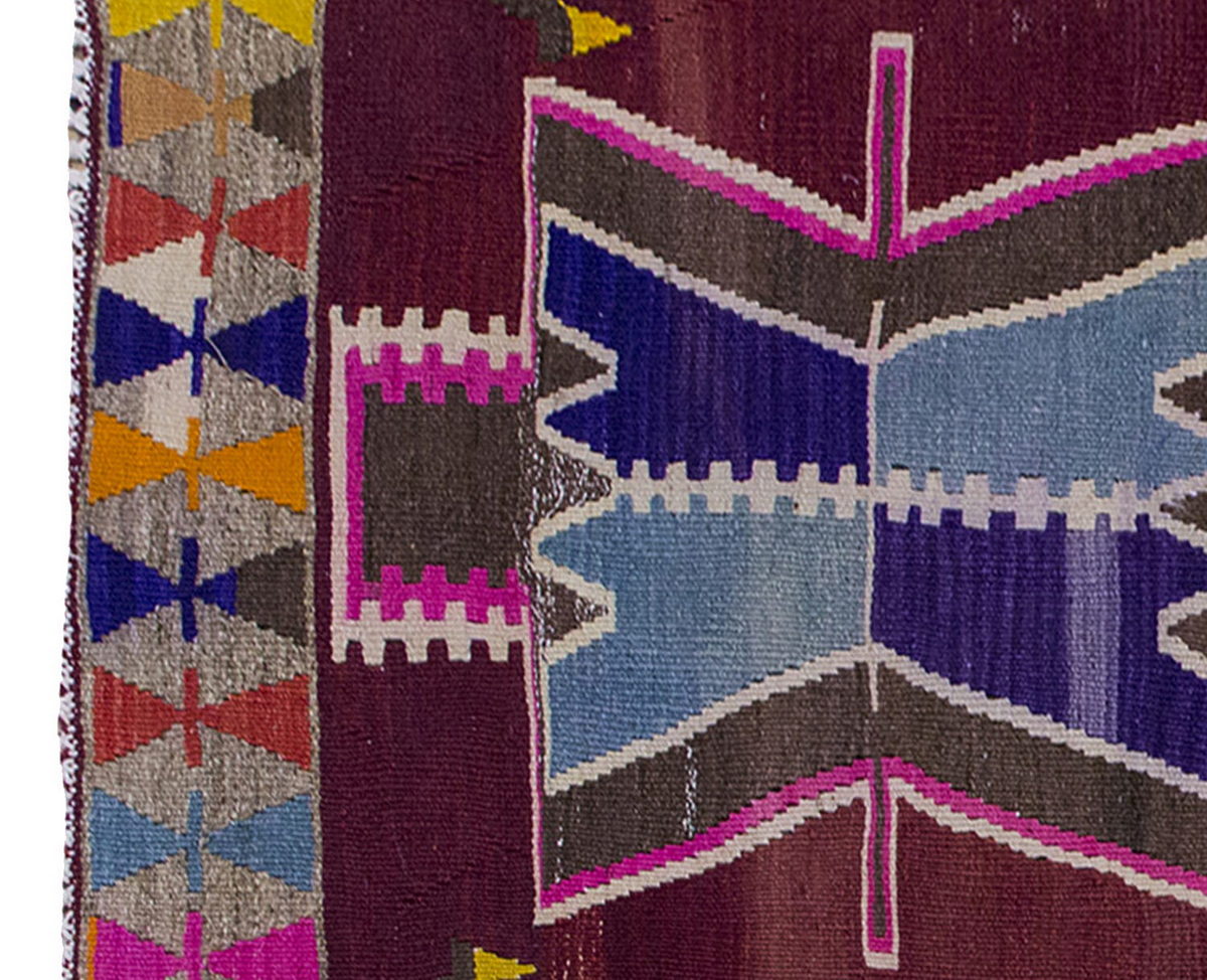Vintage Kilim Rug,Maraş Kilim 3'2" x 4'5" feet 96 x 135 cm