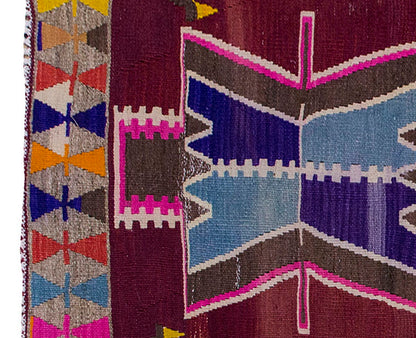 Vintage Kilim Rug,Maraş Kilim 3'2" x 4'5" feet 96 x 135 cm