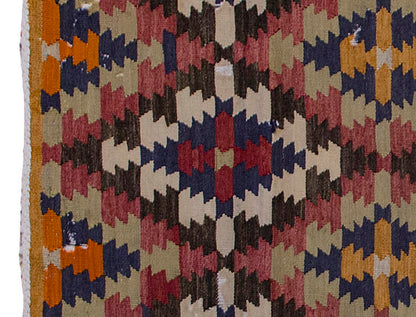 Vintage Kilim Rug,Denizli Kilim 3'2" x 4'5" feet 96 x 135 cm