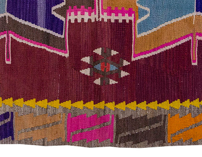 Vintage Kilim Rug,Maraş Kilim 3'2" x 4'5" feet 96 x 135 cm