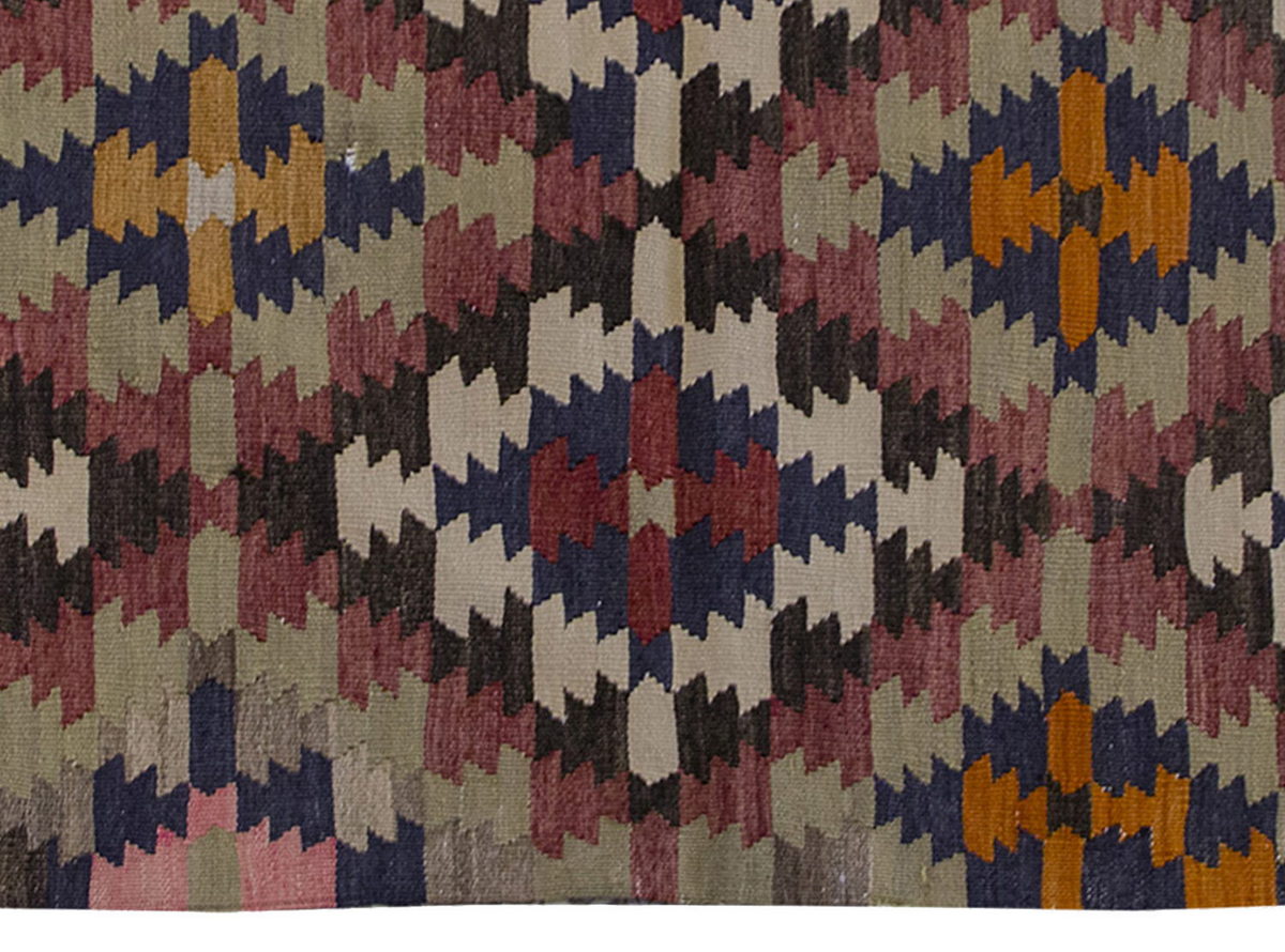 Vintage Kilim Rug,Denizli Kilim 3'2" x 4'5" feet 96 x 135 cm