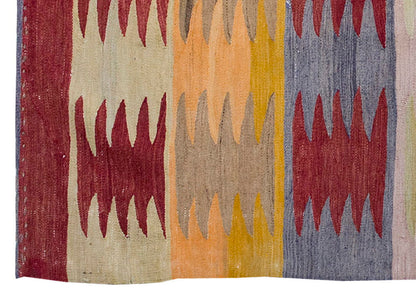 Vintage Kilim Rug,Bodrum Milas Kilim 3'2" x 4'6" feet 97 x 138 cm