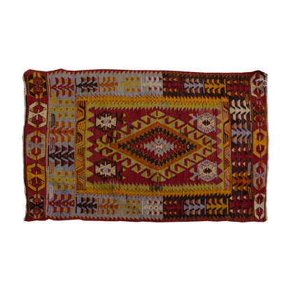 Vintage Kilim Rug,Denizli Eşme Kilim 3'2" x 4'9" feet 96 x 144 cm