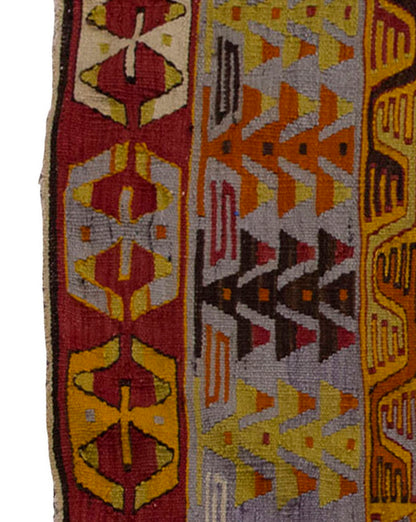 Vintage Kilim Rug,Denizli Eşme Kilim 3'2" x 4'9" feet 96 x 144 cm