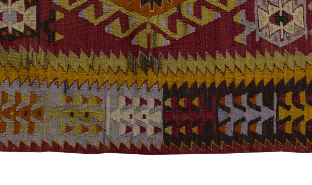 Vintage Kilim Rug,Denizli Eşme Kilim 3'2" x 4'9" feet 96 x 144 cm