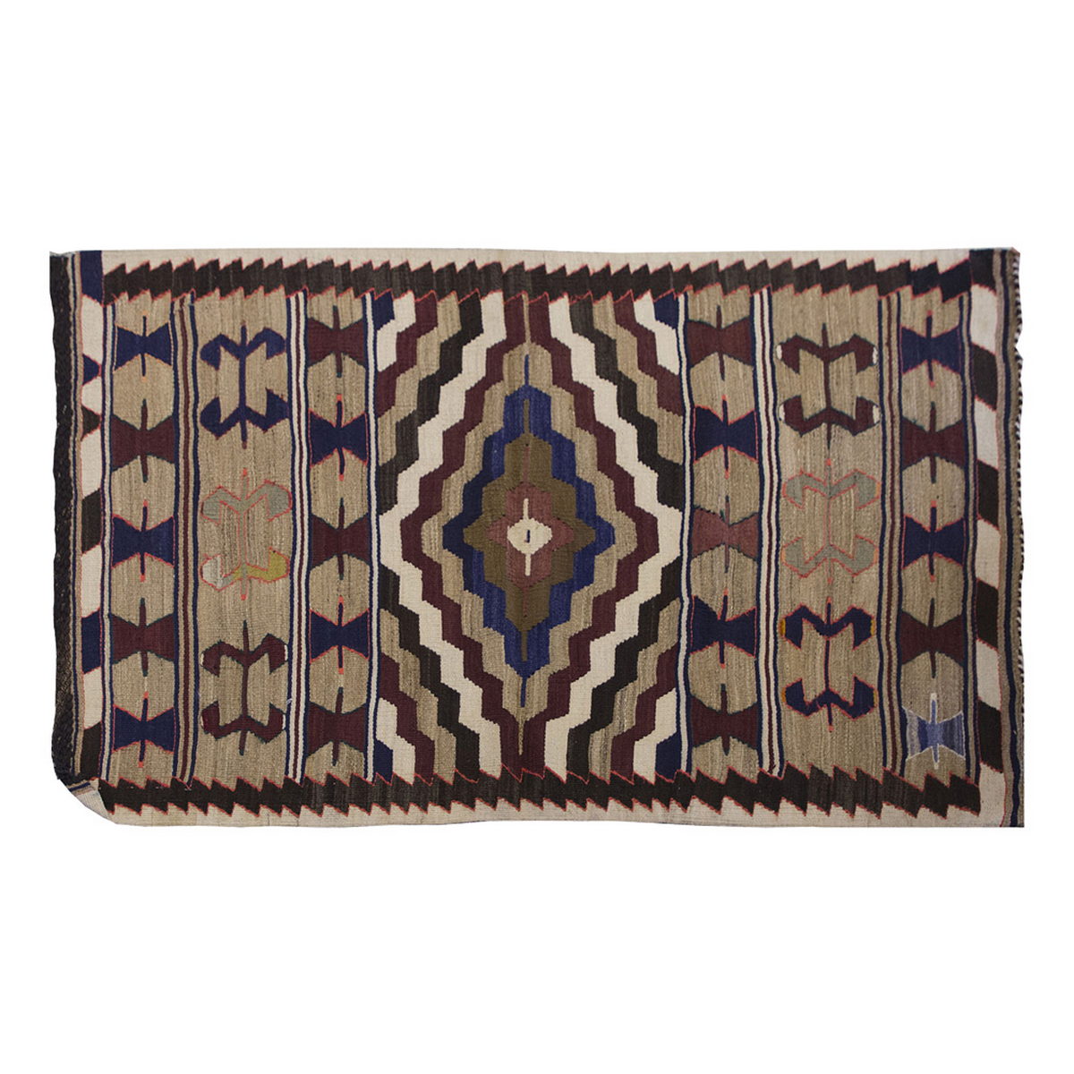 Vintage Kilim Rug,Mut Kilim 3'2" x 5" feet 96 x 152 cm