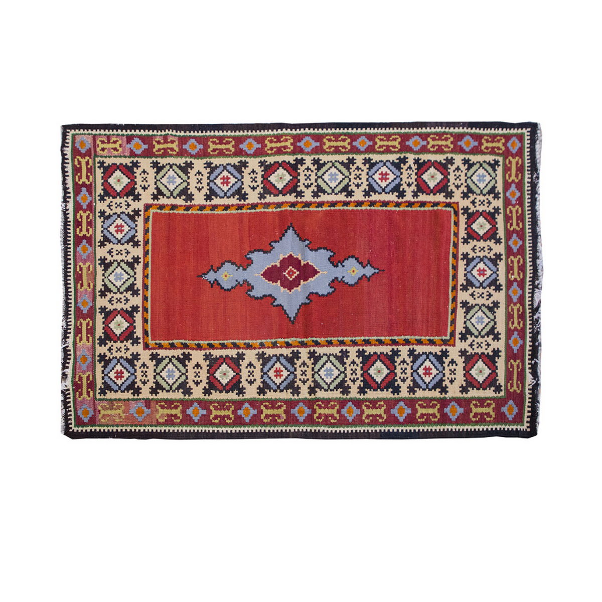 Vintage Kilim Rug,Şarköy Göçmen Kilim 3'2" x 5" feet 96 x 154 cm
