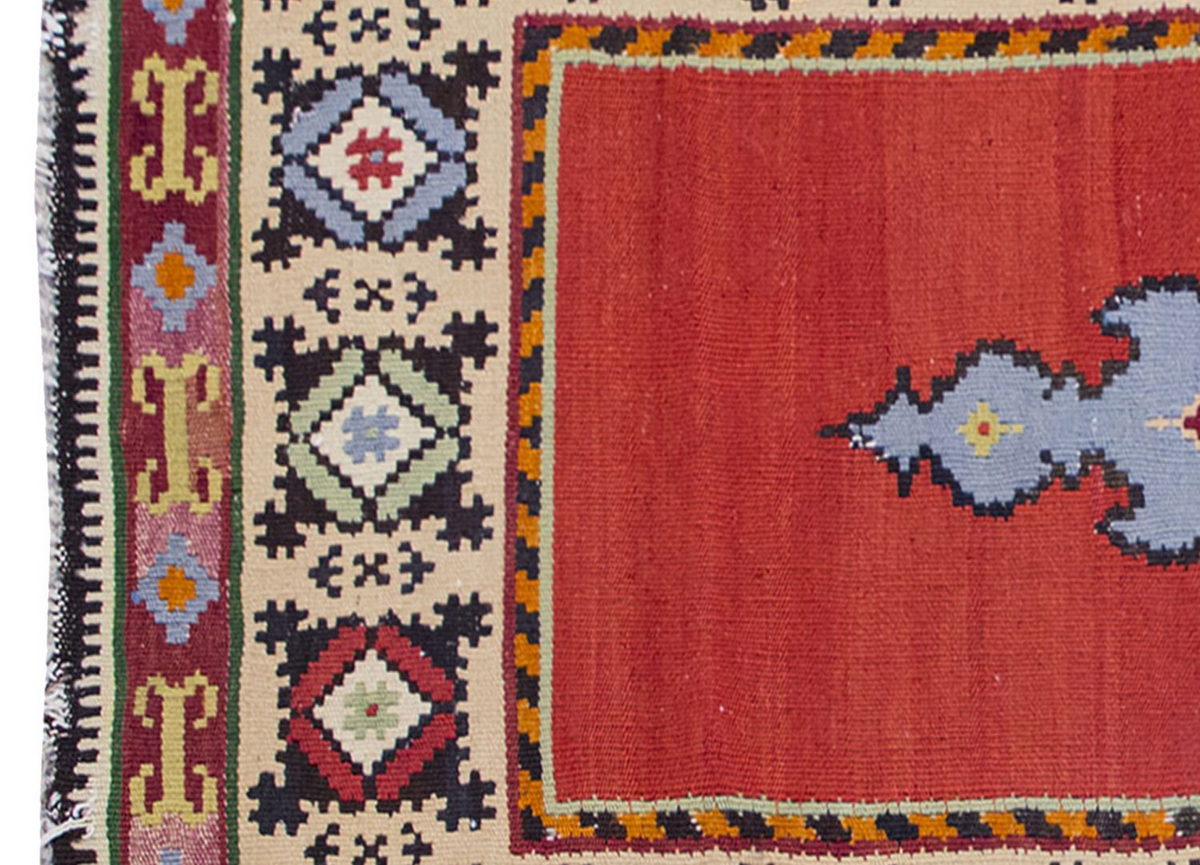 Vintage Kilim Rug,Şarköy Göçmen Kilim 3'2" x 5" feet 96 x 154 cm