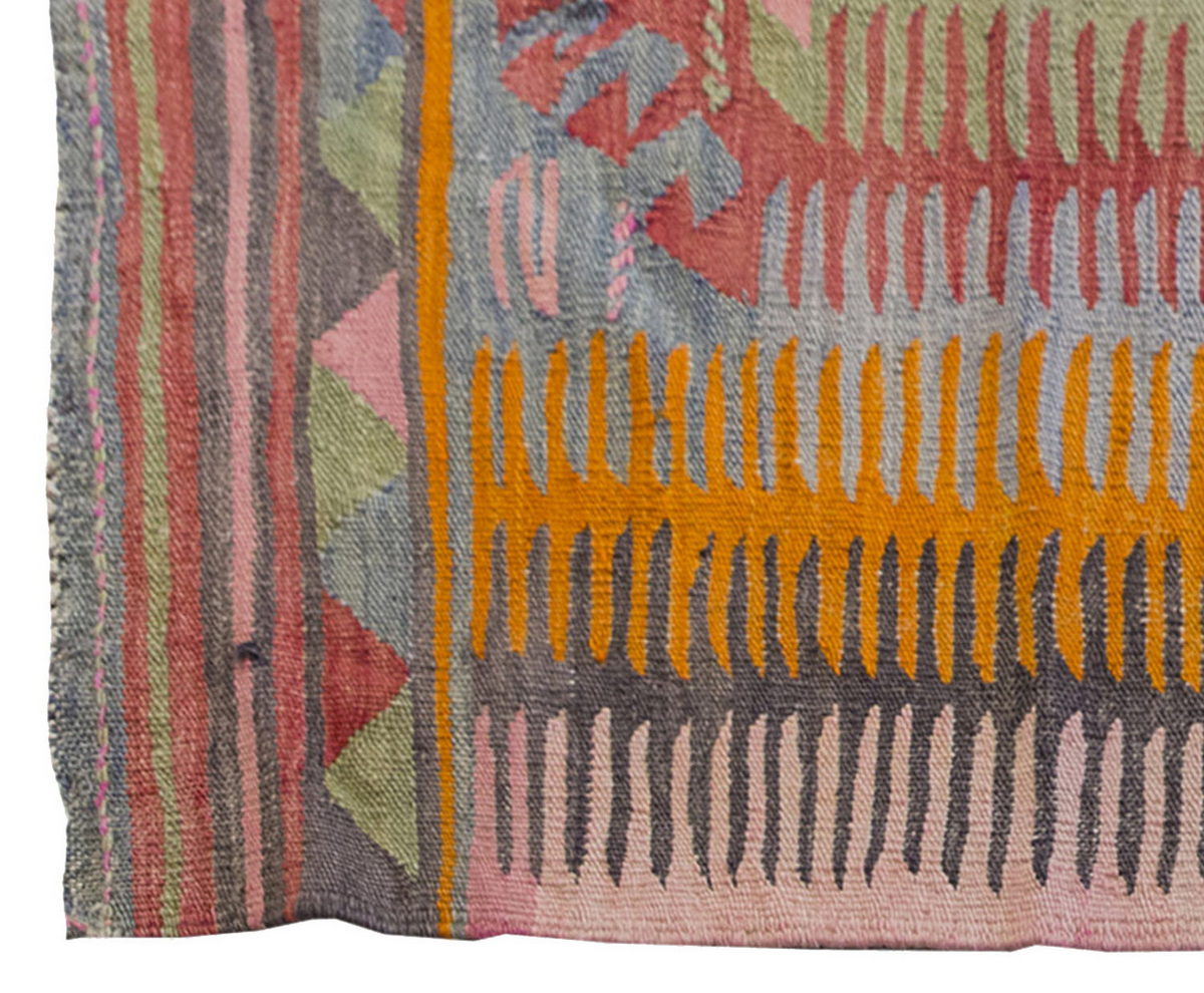 Vintage Kilim Rug,Afyon Kilim 3'2" x 5" feet 96 x 154 cm