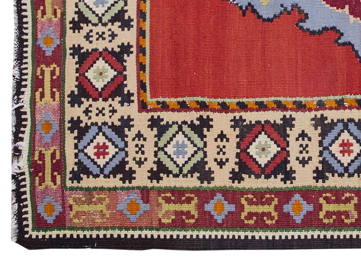 Vintage Kilim Rug,Şarköy Göçmen Kilim 3'2" x 5" feet 96 x 154 cm