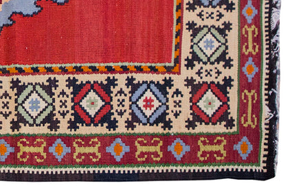 Vintage Kilim Rug,Şarköy Göçmen Kilim 3'2" x 5" feet 96 x 154 cm