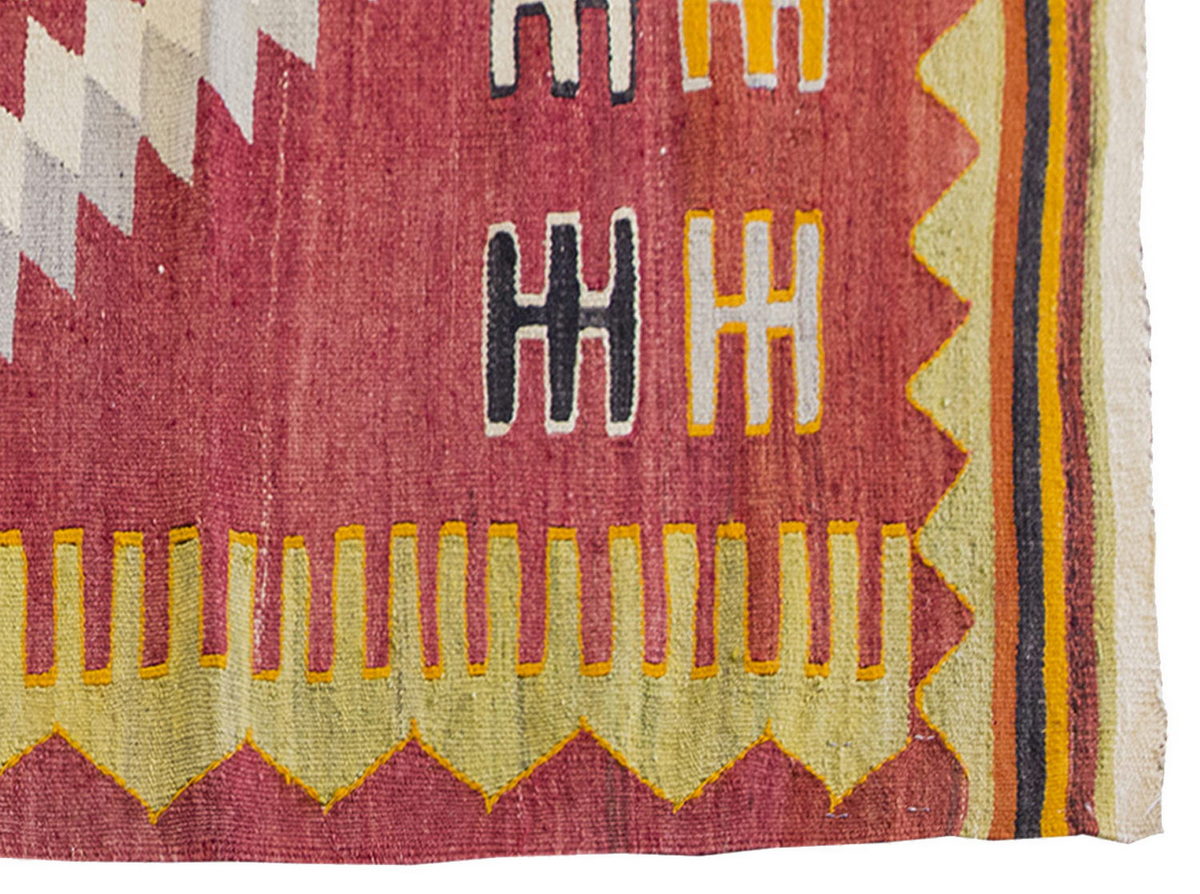 Vintage Kilim Rug,Afyon Kilim 3'2" x 5" feet 97 x 148 cm