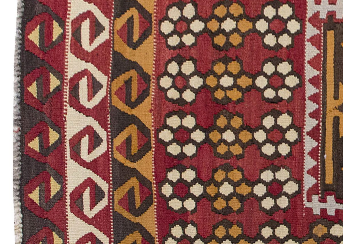 Vintage Kilim Rug,Kayseri Avşar Kilim 3'2" x 5" feet 97 x 150 cm