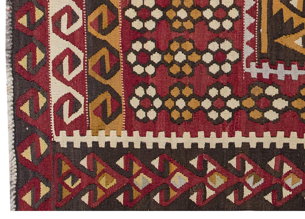 Vintage Kilim Rug,Kayseri Avşar Kilim 3'2" x 5" feet 97 x 150 cm