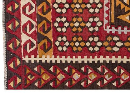 Vintage Kilim Rug,Kayseri Avşar Kilim 3'2" x 5" feet 97 x 150 cm
