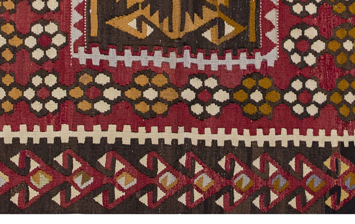 Vintage Kilim Rug,Kayseri Avşar Kilim 3'2" x 5" feet 97 x 150 cm