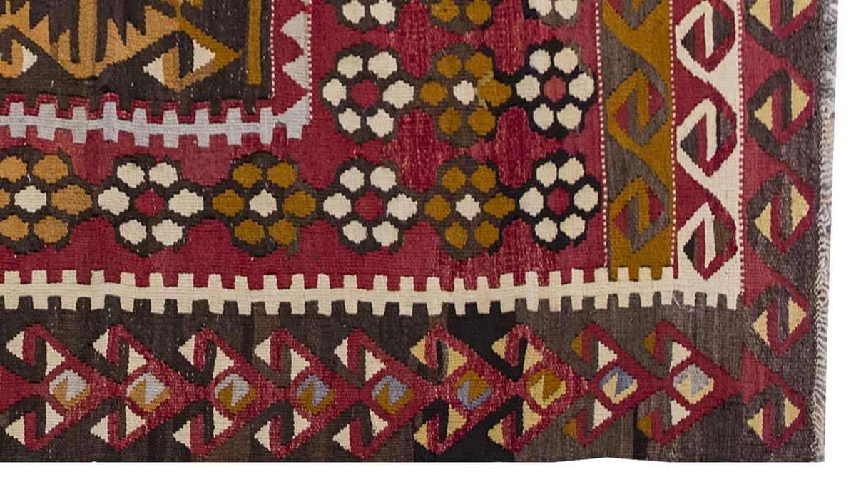 Vintage Kilim Rug,Kayseri Avşar Kilim 3'2" x 5" feet 97 x 150 cm