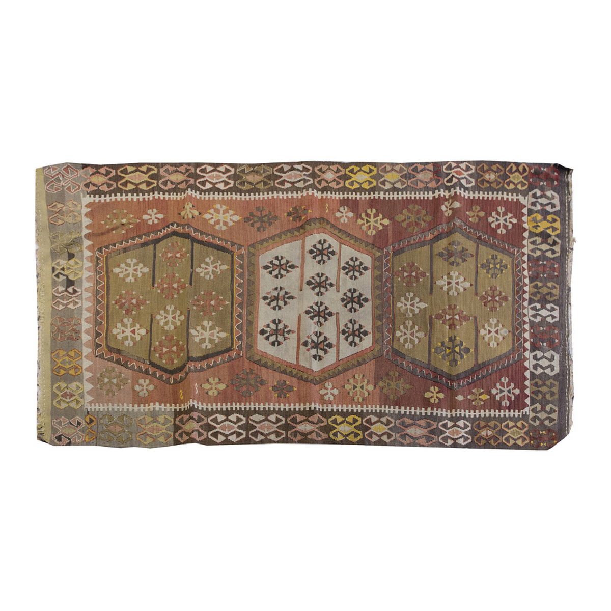 Vintage Kilim Rug,Kırşehir Kilim 3'2" x 5'8" feet 96 x 172 cm