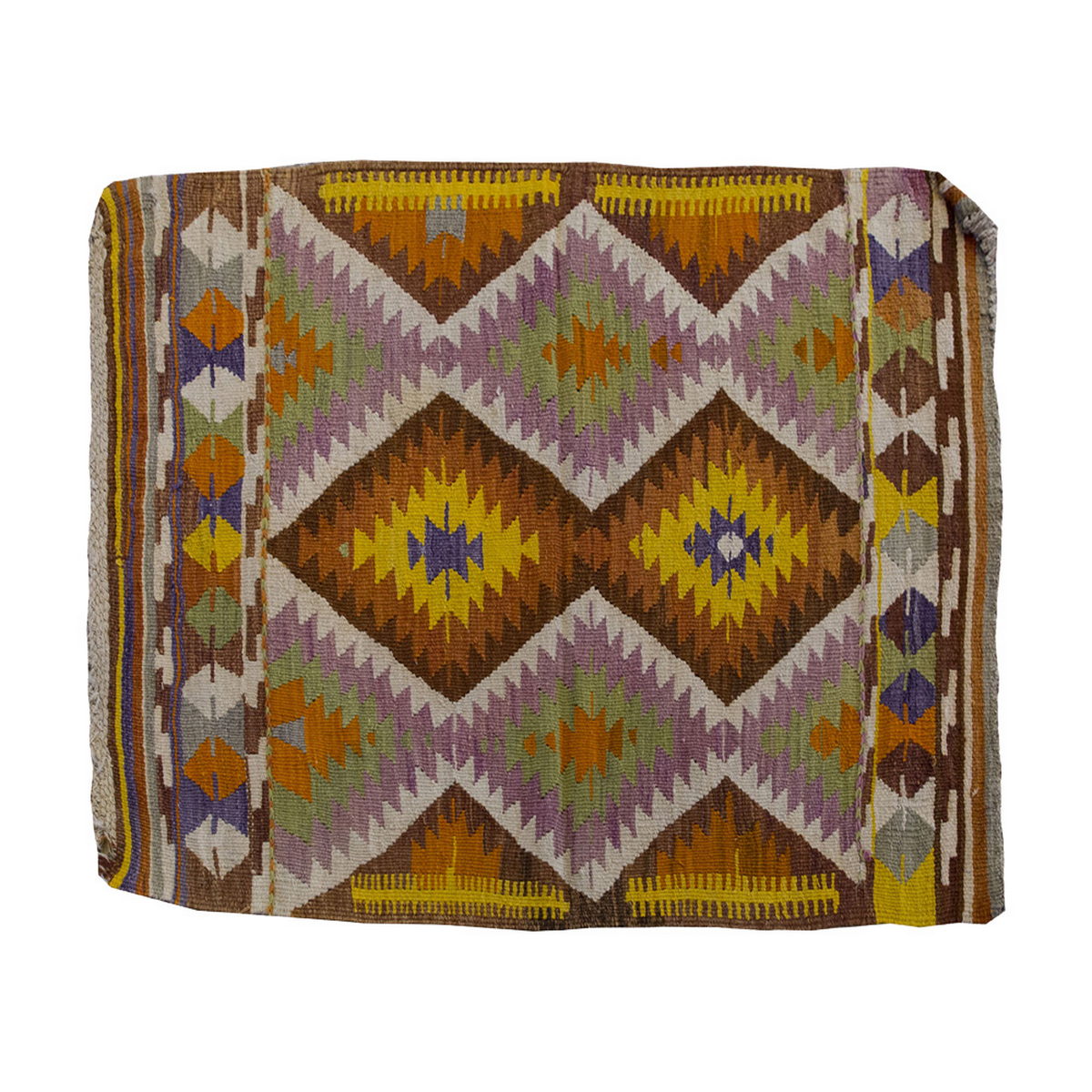 Vintage Kilim Rug,Nomadic Barak Kilim 3'3" x 4'1" feet 99 x 125 cm