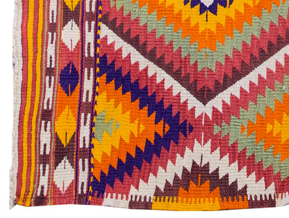 Vintage Kilim Rug,Denizli Eşme Kilim 3'3" x 4'5" feet 100 x 135 cm