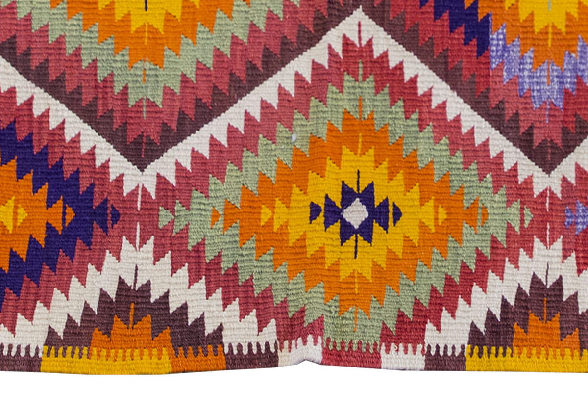 Vintage Kilim Rug,Denizli Eşme Kilim 3'3" x 4'5" feet 100 x 135 cm