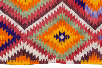 Vintage Kilim Rug,Denizli Eşme Kilim 3'3" x 4'5" feet 100 x 135 cm