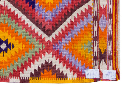 Vintage Kilim Rug,Denizli Eşme Kilim 3'3" x 4'5" feet 100 x 135 cm
