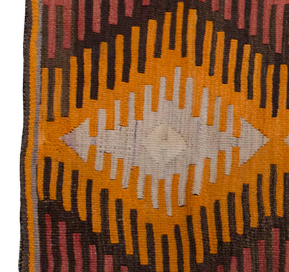 Vintage Kilim Rug,Afyon Kilim 3'3" x 4'6" feet 100 x 137 cm