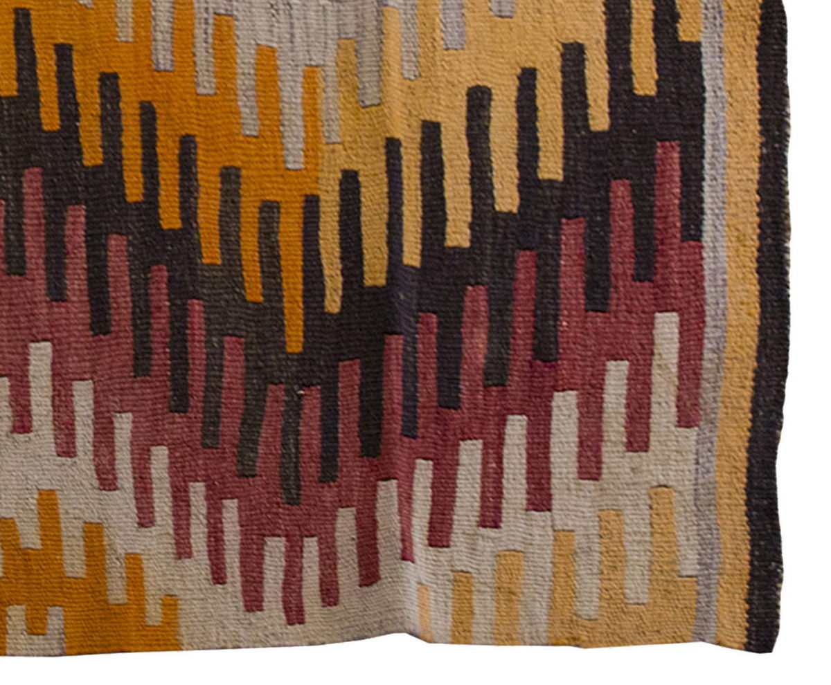 Vintage Kilim Rug,Afyon Kilim 3'3" x 4'6" feet 100 x 137 cm