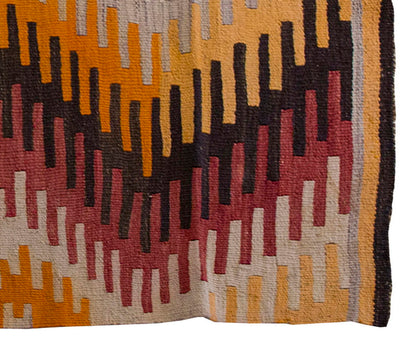 Vintage Kilim Rug,Afyon Kilim 3'3" x 4'6" feet 100 x 137 cm