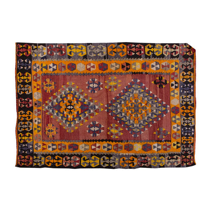 Vintage Kilim Rug,Kayseri Kilim 3'3" x 4'7" feet 100 x 140 cm
