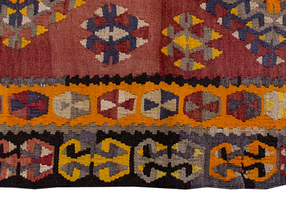 Vintage Kilim Rug,Kayseri Kilim 3'3" x 4'7" feet 100 x 140 cm