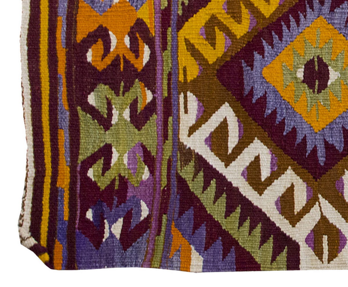 Vintage Kilim Rug,Denizli Kilim 3'3" x 4'7" feet 98 x 140 cm