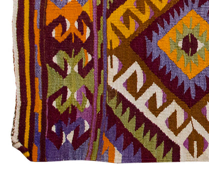 Vintage Kilim Rug,Denizli Kilim 3'3" x 4'7" feet 98 x 140 cm