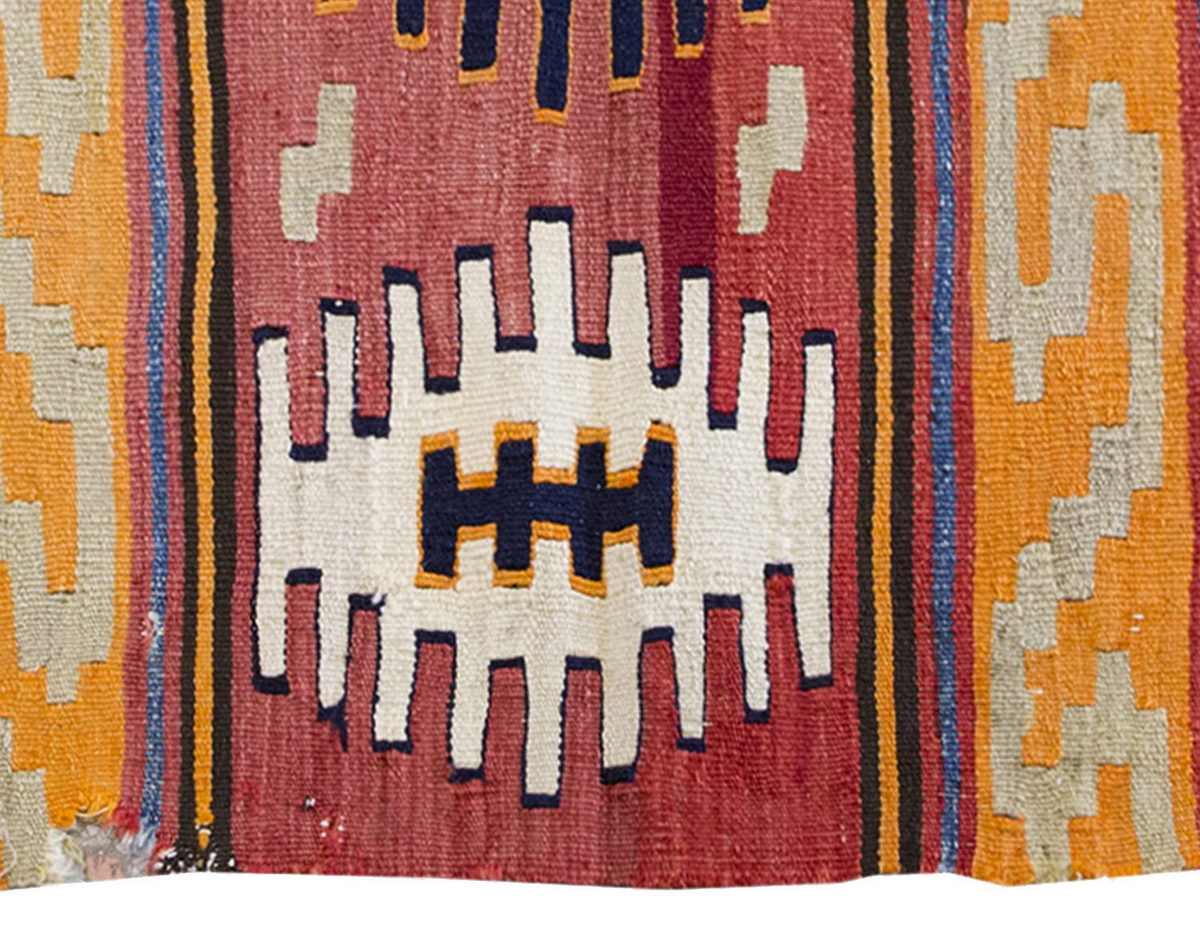 Vintage Kilim Rug,Afyon Kilim 3'3" x 4'8" feet 100 x 143 cm