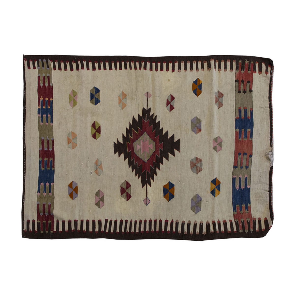 Vintage Kilim Rug,Anamurr Mut Kilim 3'3" x 5" feet 100 x 147 cm