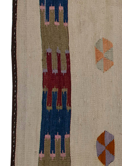 Vintage Kilim Rug,Anamurr Mut Kilim 3'3" x 5" feet 100 x 147 cm