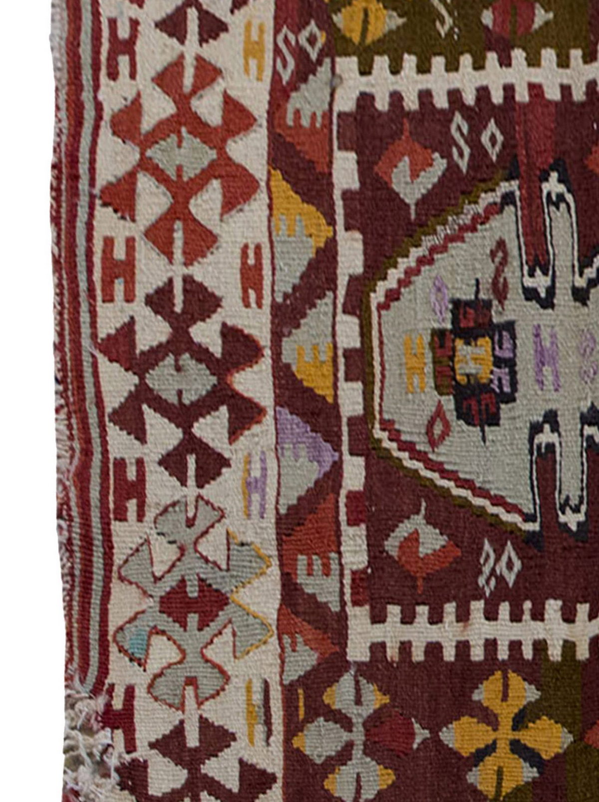Vintage Kilim Rug,Konya Kilim 3'3" x 5'2" feet 100 x 157 cm