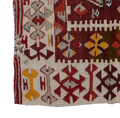Vintage Kilim Rug,Konya Kilim 3'3" x 5'2" feet 100 x 157 cm