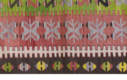 Vintage Kilim Rug,Denizli Kilim 3'3" x 5'5" feet 100 x 166 cm