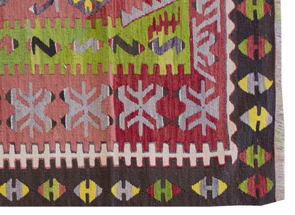 Vintage Kilim Rug,Denizli Kilim 3'3" x 5'5" feet 100 x 166 cm
